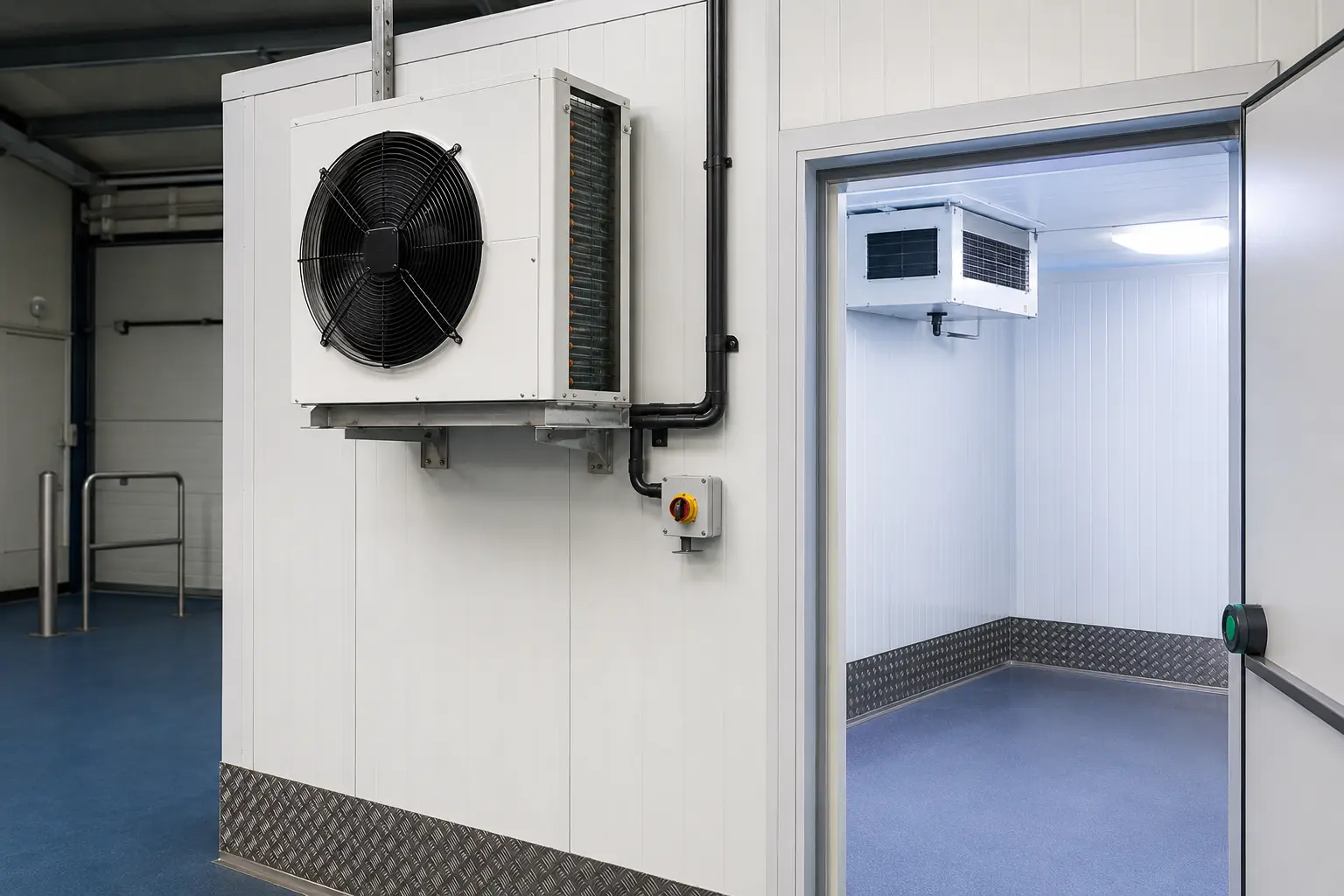 Commercial cold-room refrigeration and monoblock system